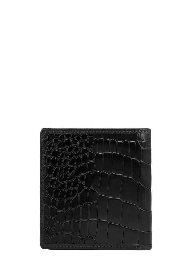 Da Milano RFID Protected Leather Wallet for Men with Card Slot - Black - Image 5